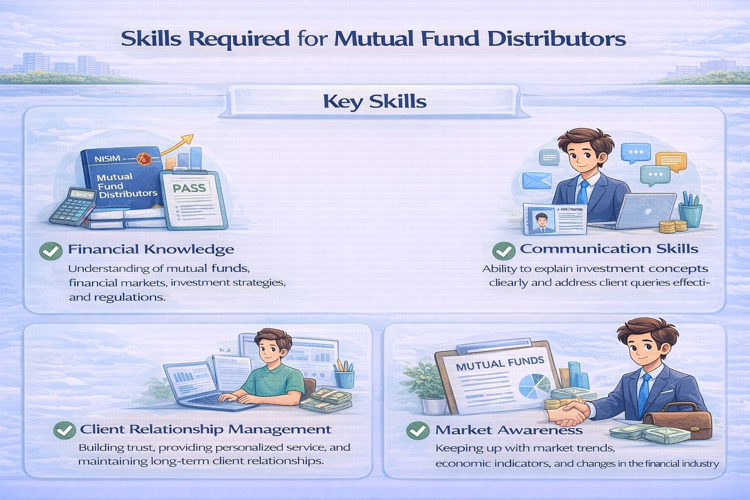 Skills Required for Mutual Fund Distributors Infographic